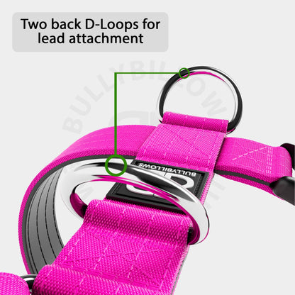 TRI-Harness® | Anti-Pull, Adjustable & Durable - Dog Trainers Choice - Magenta v2.0