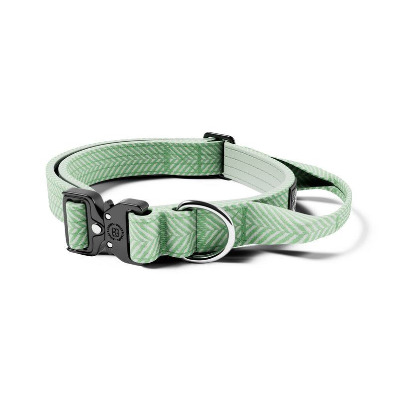 2.5cm Herringbone Combat® Collar | With Handle & Rated Clip - Mint Green