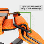 TRI-Harness® | Anti-Pull, Adjustable & Durable - Dog Trainers Choice - Orange v2.0
