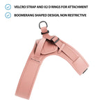 Boomerang Harness - Non Restrictive, Lightweight, Small - Medium Breeds - Pink