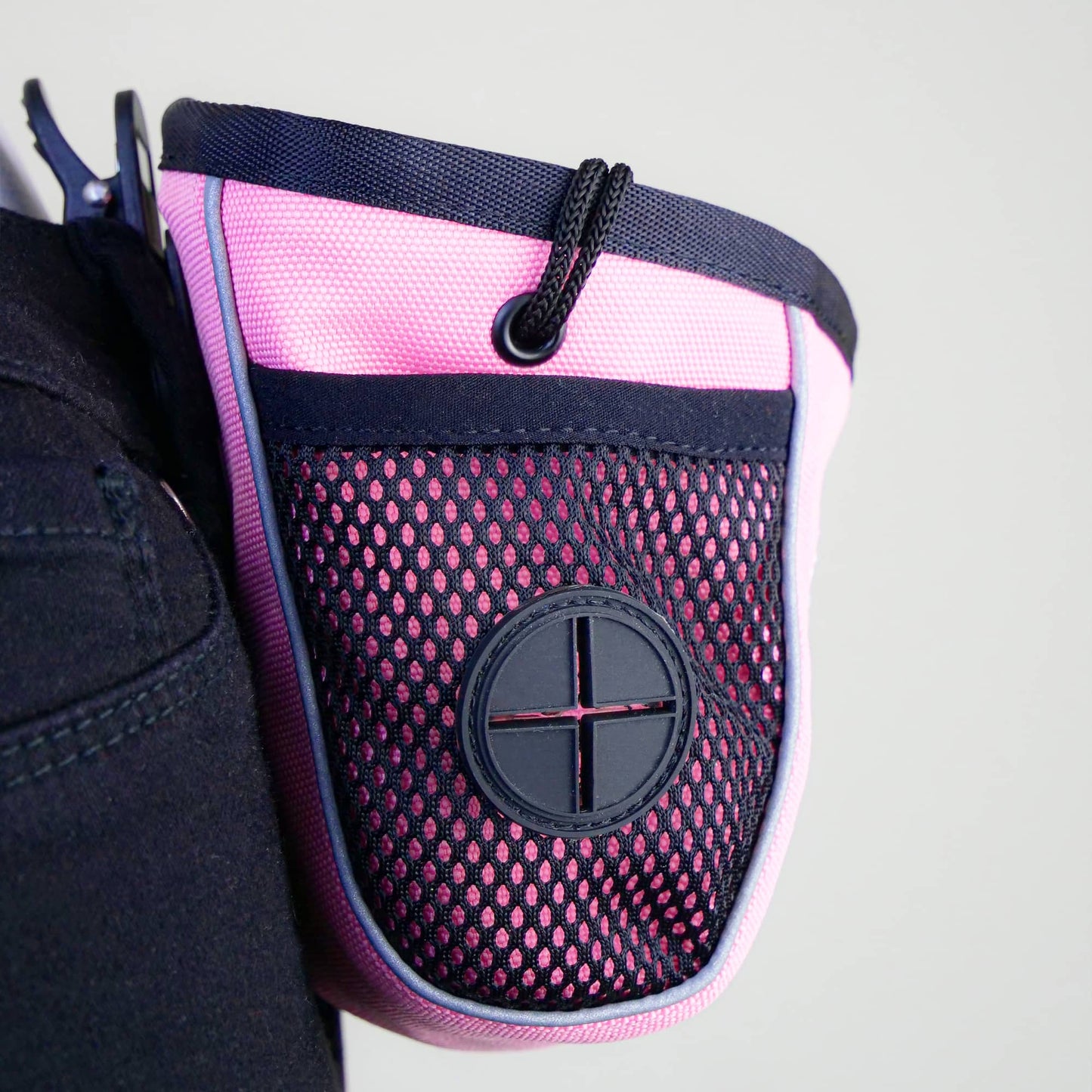 Premium Treat Pouch - With Fastening Clip & Poop Bag Holder - Pink