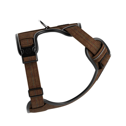 Premium Comfort Tweed Harness | Non Restrictive & Adjustable - Classic Tan