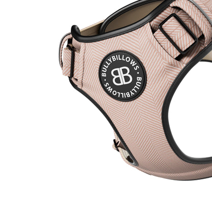 Premium Comfort Herringbone Harness | Non Restrictive & Adjustable - Elegant Cream