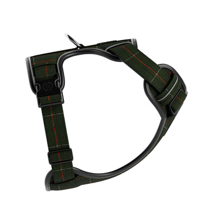Premium Comfort Tweed Harness | Non Restrictive & Adjustable - Forest Green