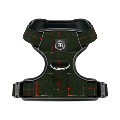 Premium Comfort Tweed Harness | Non Restrictive & Adjustable - Forest Green