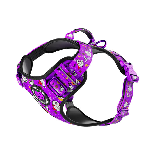Comfort Premium Harness | Non Restrictive - Halloween BooBillows - Purple