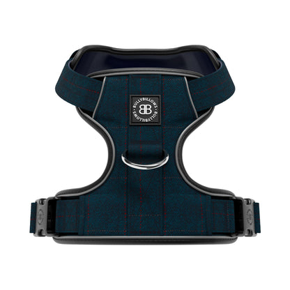 Premium Comfort Tweed Harness | Non Restrictive & Adjustable - Midnight Blue