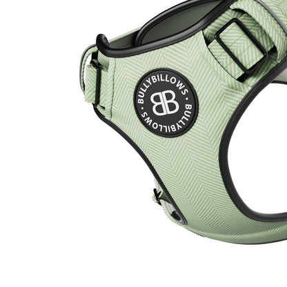 Premium Comfort Herringbone Harness | Non Restrictive & Adjustable - Mint Green