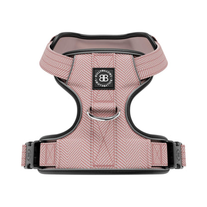 Premium Comfort Herringbone Harness | Non Restrictive & Adjustable - Soft Pink
