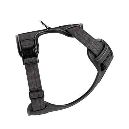 Premium Comfort Tweed Harness | Non Restrictive & Adjustable - Stone Grey