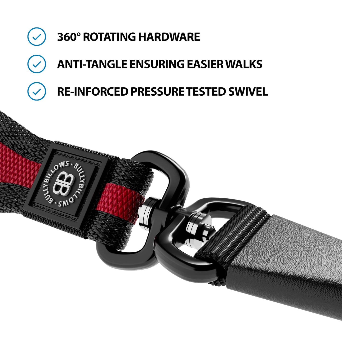 Slip Lead | Anti-Pull & Anti-Choking Training Lead - Red