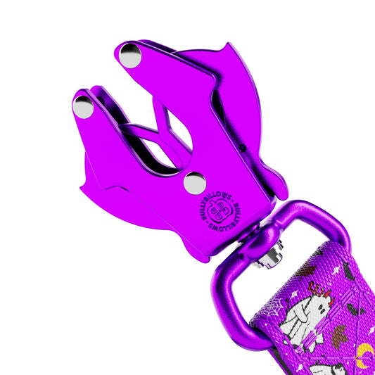 1.2m Lighter Swivel Combat Lead | Anti-Tangle & Secure Clip - Halloween BooBillows - Purple