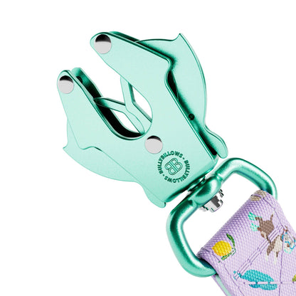 1.2m Lighter Swivel Combat Lead | Anti-Tangle & Secure Clip - BalmyBillows Purple