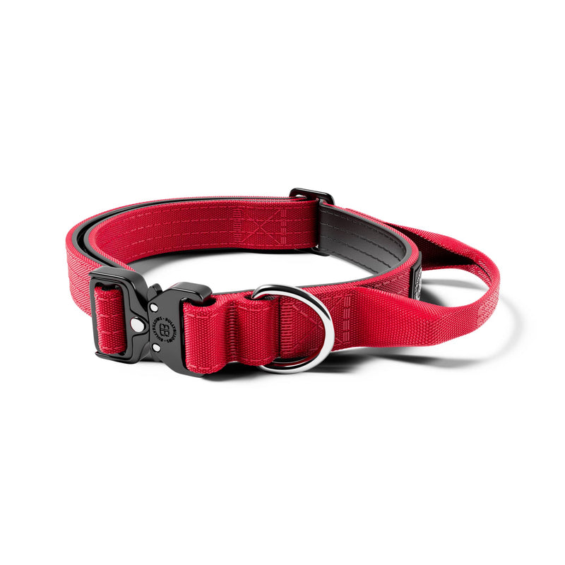 2.5cm Combat® Collar | With Handle & Rated Clip - Red v2.0