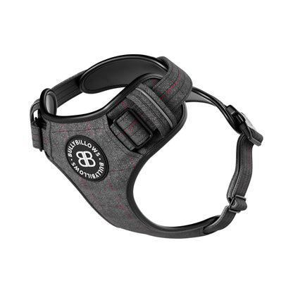 Premium Comfort Tweed Harness | Non Restrictive & Adjustable - Stone Grey
