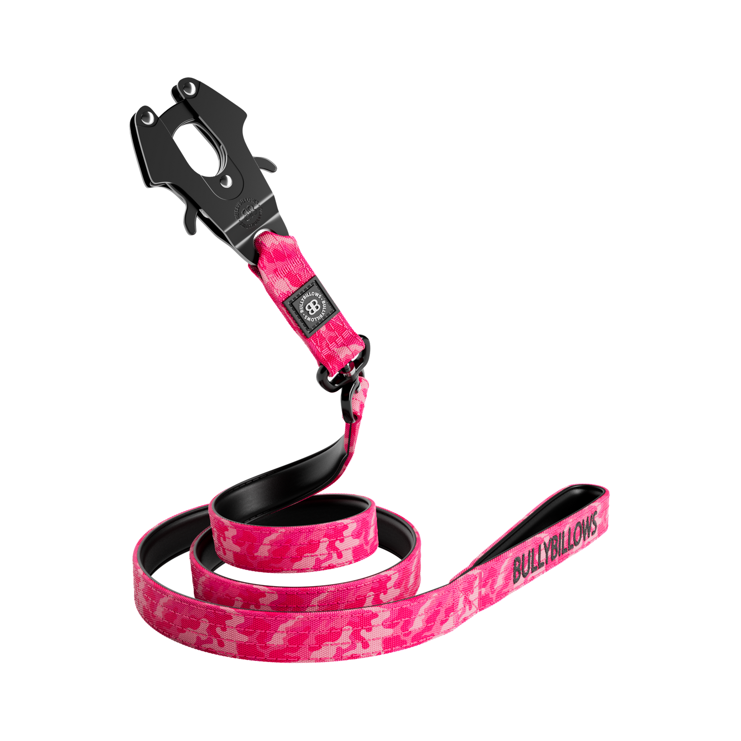 1.4m Swivel Combat Lead | Neoprene Lined, Secure Rated Clip with Soft Handle - CAMO Bubblegum