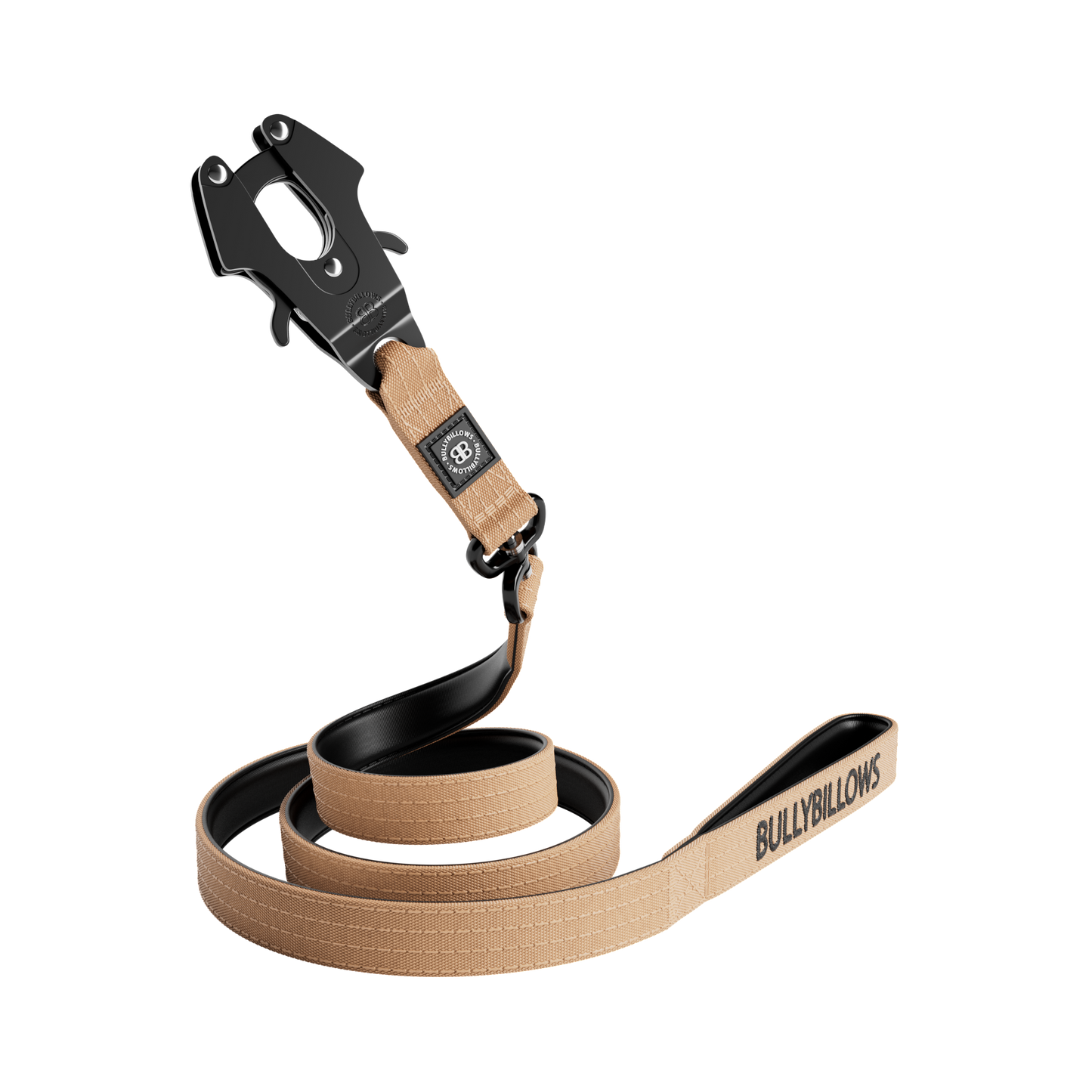 1.4m Swivel Combat Lead | Neoprene Lined, Secure Rated Clip with Soft Handle - Military Tan