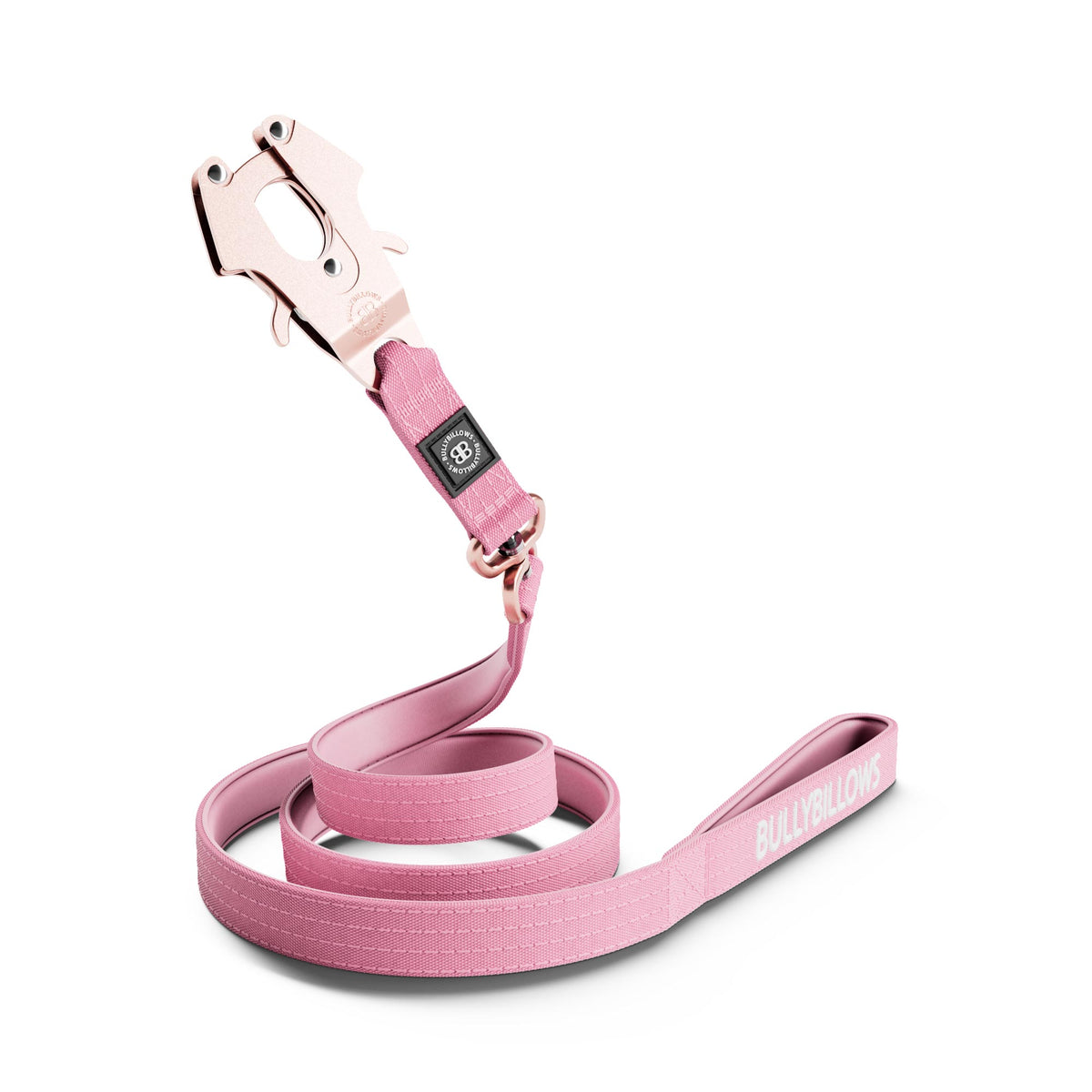 1.4m LIGHTER Swivel Combat Lead | Neoprene Lined, Secure Rated Clip with Soft Handle - Pink x Pink