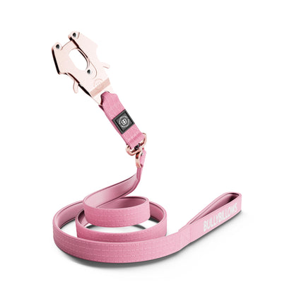 1.4m LIGHTER Swivel Combat Lead | Neoprene Lined, Secure Rated Clip with Soft Handle - Pink x Pink