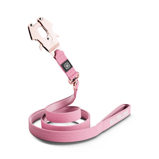 1.4m LIGHTER Swivel Combat Lead | Neoprene Lined, Secure Rated Clip with Soft Handle - Pink x Pink