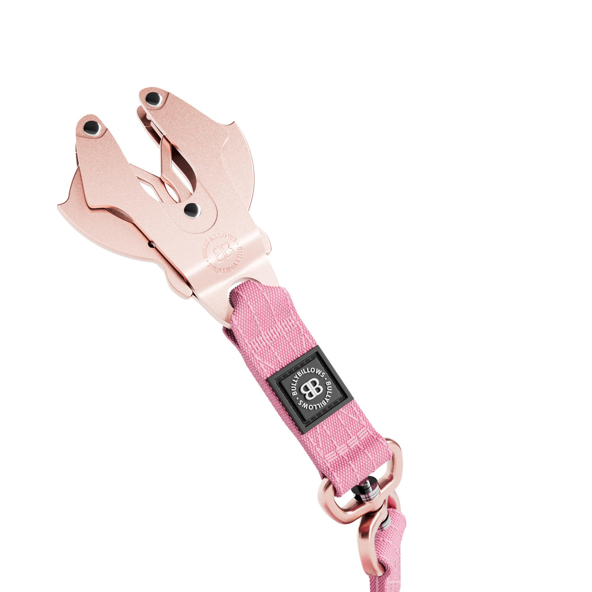 1.4m LIGHTER Swivel Combat Lead | Neoprene Lined, Secure Rated Clip with Soft Handle - Pink x Pink
