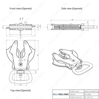 Ladder Combat® Lead - Multiple Handles - Carminerose v2