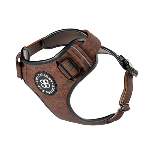 Premium Comfort Tweed Harness | Non Restrictive & Adjustable - Classic Tan
