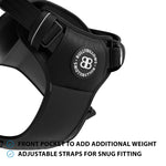 Weight & Fitness Premium Harness | Health Enhancement - x5 Pockets - Black