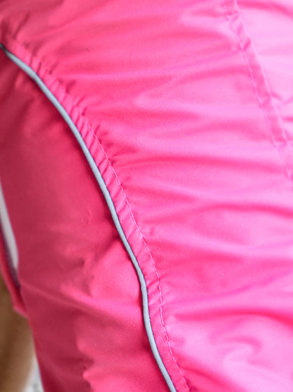 Dog Coat With Zip - Shower Proof - Carmine Rose