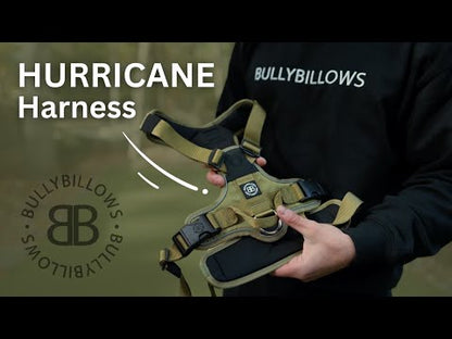 Hurricane Harness - Non Restrictive, With Handle, Adjustable & Reflective - All Breeds - Olive Green