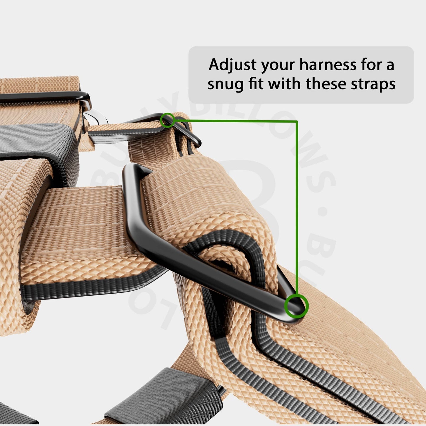 TRI-Harness® | Anti-Pull, Adjustable & Durable - Dog Trainers Choice - Military Tan v2.0