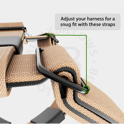 TRI-Harness® | Anti-Pull, Adjustable & Durable - Dog Trainers Choice - Military Tan v2.0